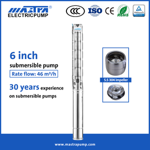 Mastra de 6 polegadas All Aço inoxidável Melhores bombas de poço submersíveis 6sp submersíveis bomba industrial