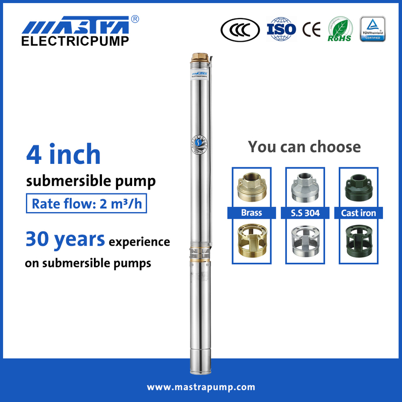 Bomba submersível para poços submersíveis Mastra 4 polegadas AC soalr R95-A bombas de água para fontes submersíveis