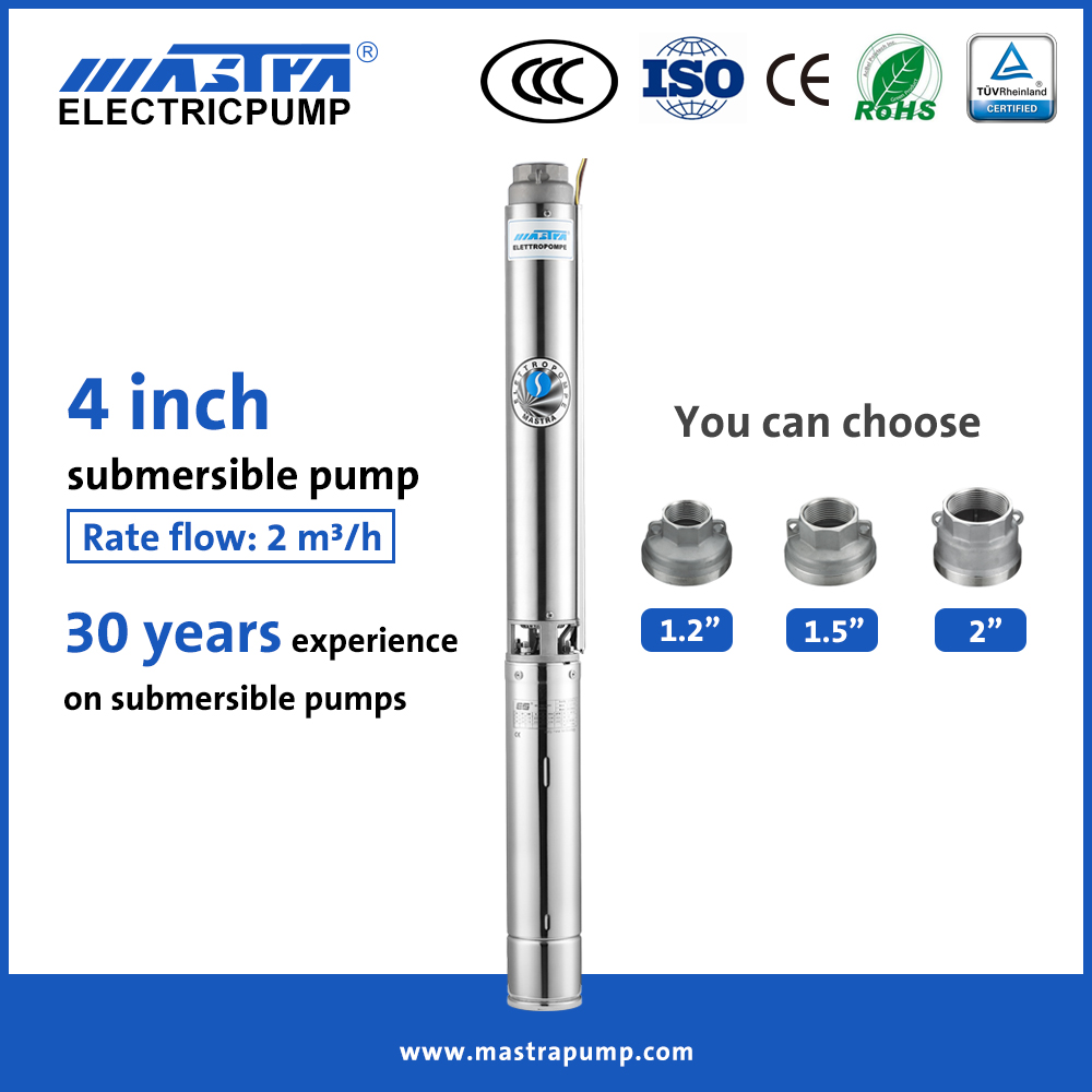 MASTRA 4 polegadas movimentadas de água submersível Bomba de água R95-S-ST Bomba de água submersível submersível