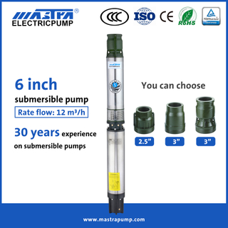 MASTRA 6 polegadas China Fabricante de bomba submersível R150-BS Bomba de água solar para poço profundo