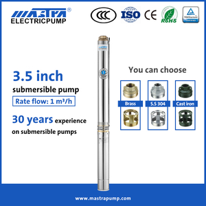 Bomba de poço submersível Mastra 3,5 polegadas grundfos 3/4 hp R85-QX 2 hp bomba submersível de poço profundo