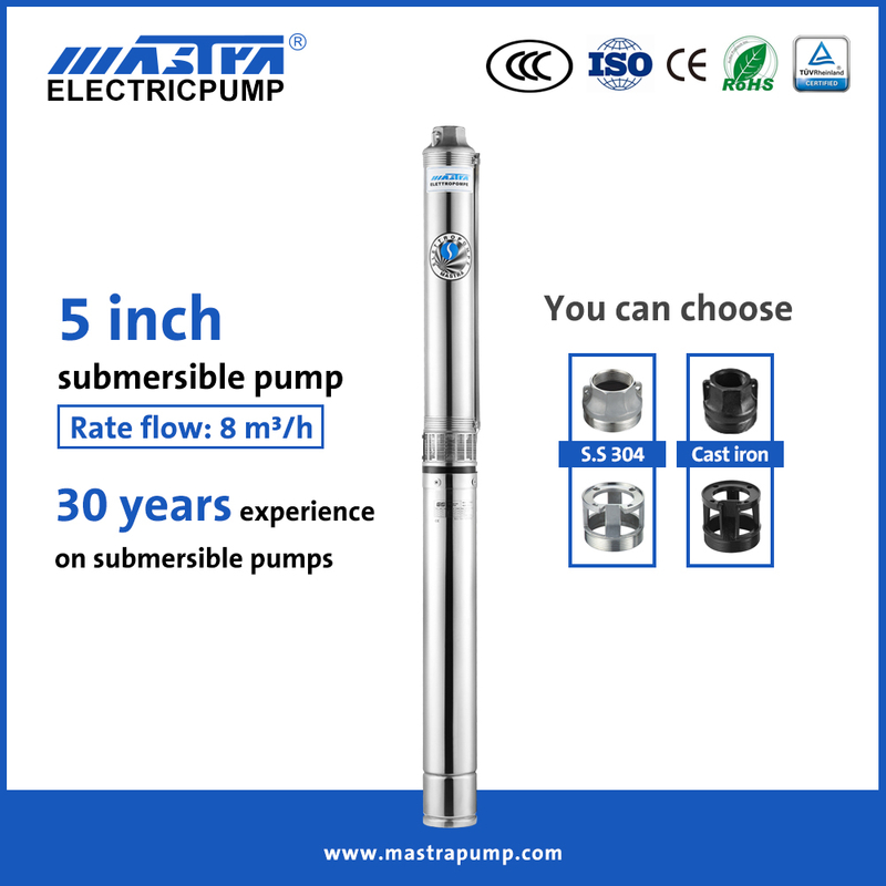 Bomba submersível de poço profundo Mastra 5 polegadas bombas submersíveis R125 perto de mim