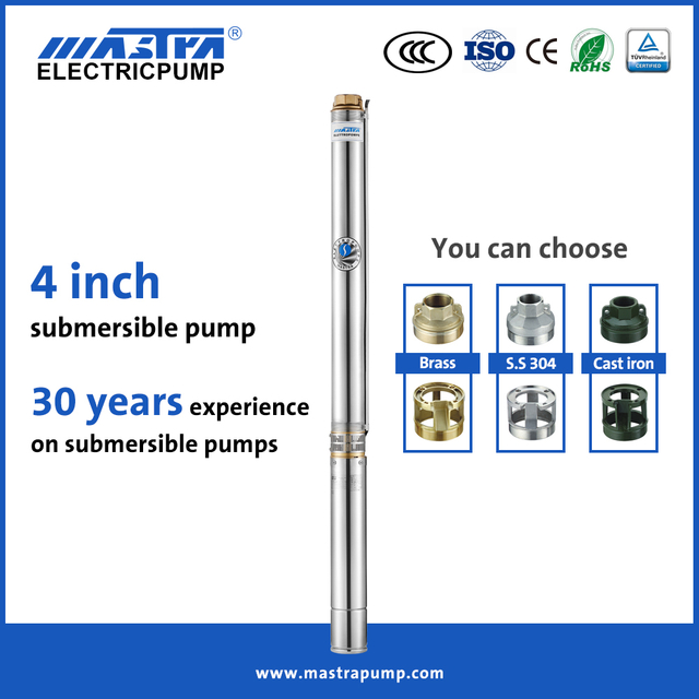 MASTRA Bomba de irrigação submersível de 4 polegadas R95-DT6 3 HP Submersível Bomba de poço