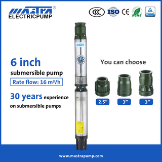 Bomba submersível para poços de aço inoxidável AC Mastra de 6 polegadas Revendedores de bombas submersíveis R150-CS