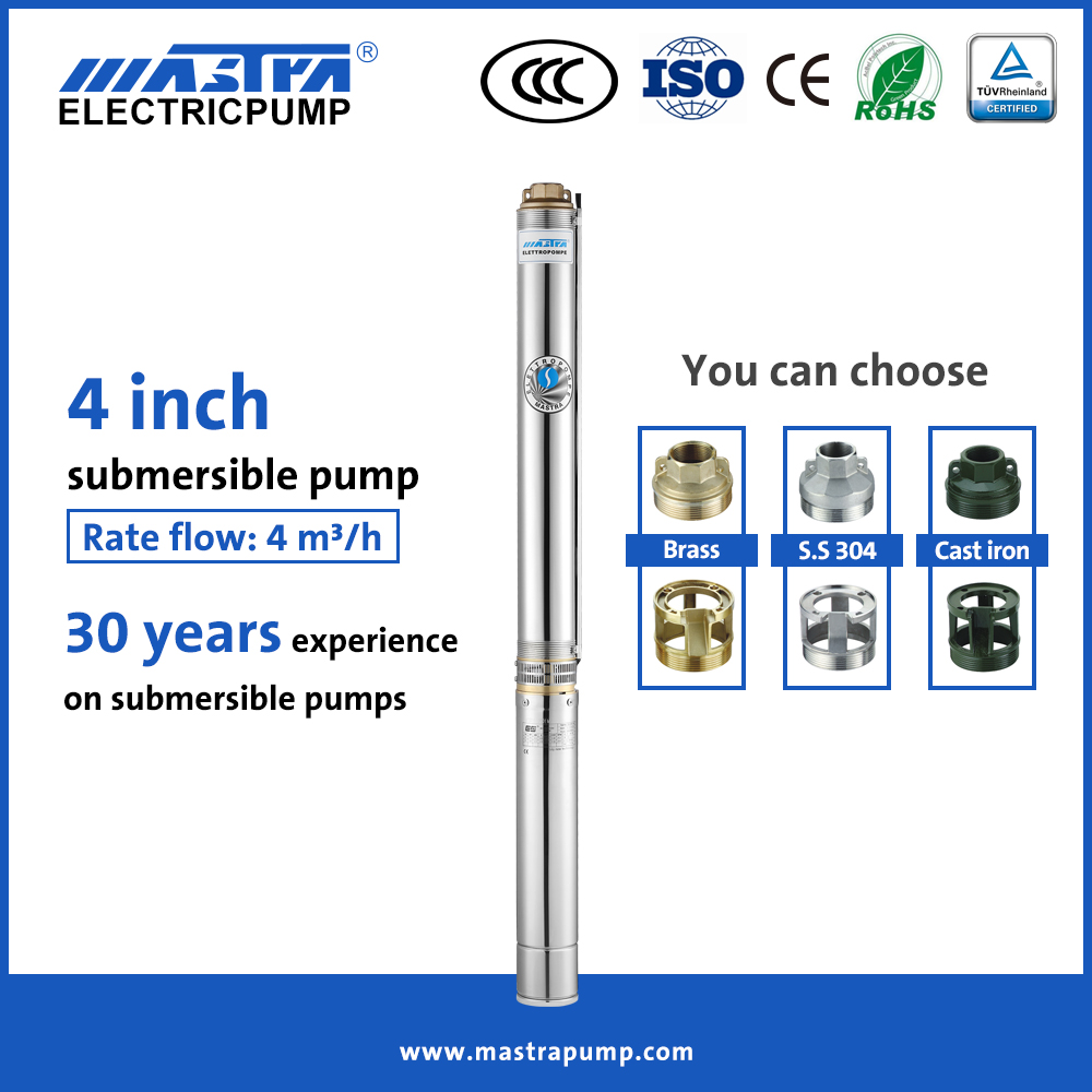 MASTRA 4 polegadas de profundidade de poço submersível kit de bomba de água R95-VC Bombea de água submersível de 4 polegadas