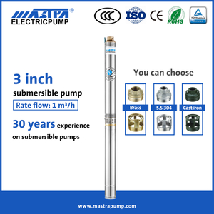 MASTRA 3 polegadas Bomba de reforço submersível de aço inoxidável R75-T1 1 2 hp 10 gpm Submersível bomba