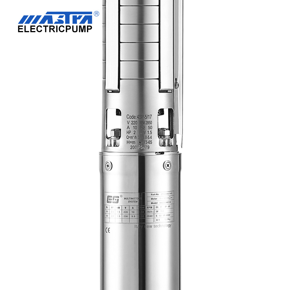 MASTRA 4 polegadas de aço inoxidável completo Grundfos 3/4 HP Bombas de irrigação submersíveis submersíveis de poço 4sp2 para venda