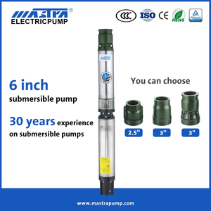 Mastra 6 polegadas AC fabricantes de bombas de água submersíveis solares R150-BS empresa de bombas de água solares