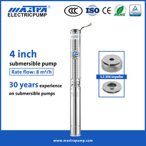 Mastra 4 polegadas All Aço inoxidável 3 4 HP Bomba submersível de profundidade 4sp8 Grundfos Deep Well Submersible Pump