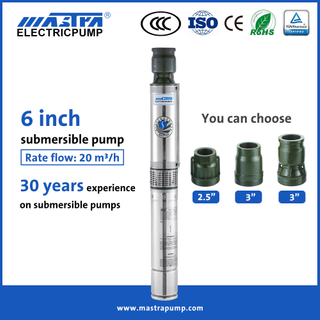 Bomba de irrigação submersível de aço inoxidável Mastra 6 polegadas bombas de irrigação agrícola R150-DS para venda